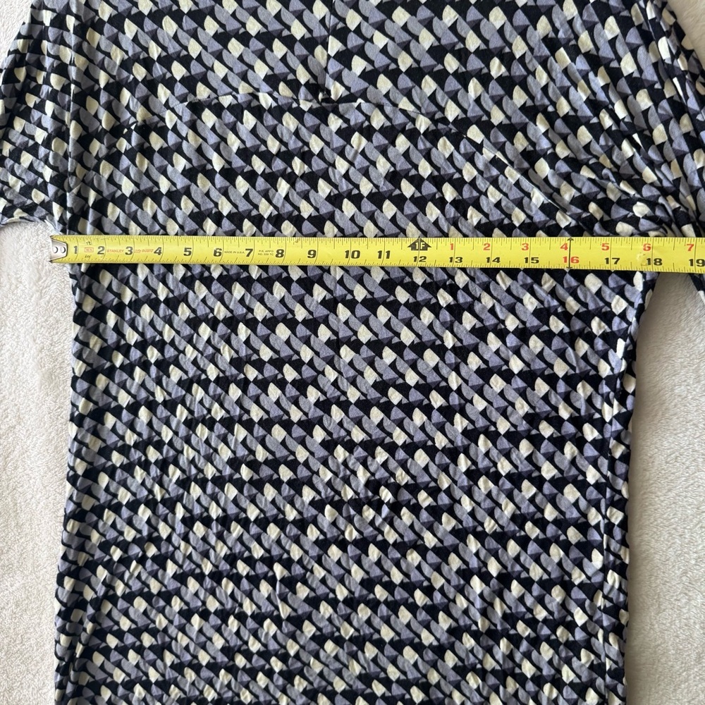 FRANCO MIRABELLI Vintage Y2K 1/4 Zip Graphic Print Jersey Knit Stretch Top Tee M - Picture 13 of 13
